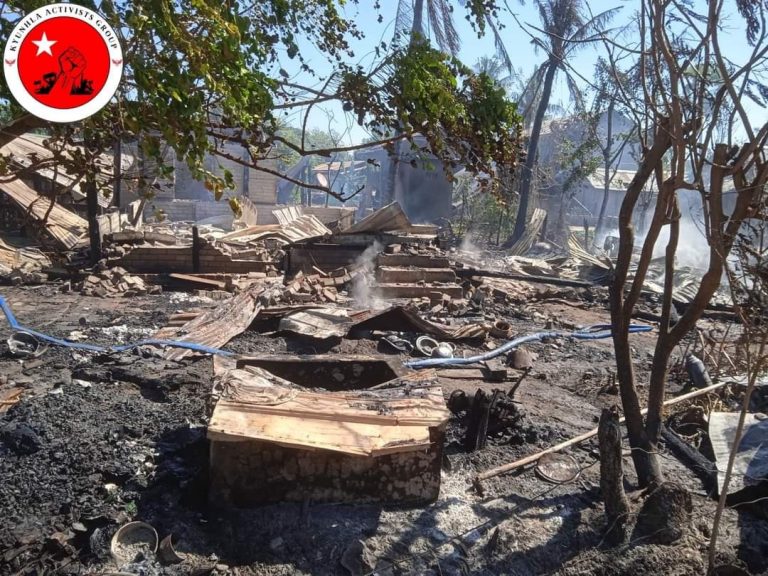 စစ်ကြောင်းထိုး မီးရှို့ခံထားရသည့် ကျေးရွာပေါင်း ၂၀ ကျော်မှ ဒေသခံများ စားသောက်ရေး အခက်ခဲဖြစ်နေ