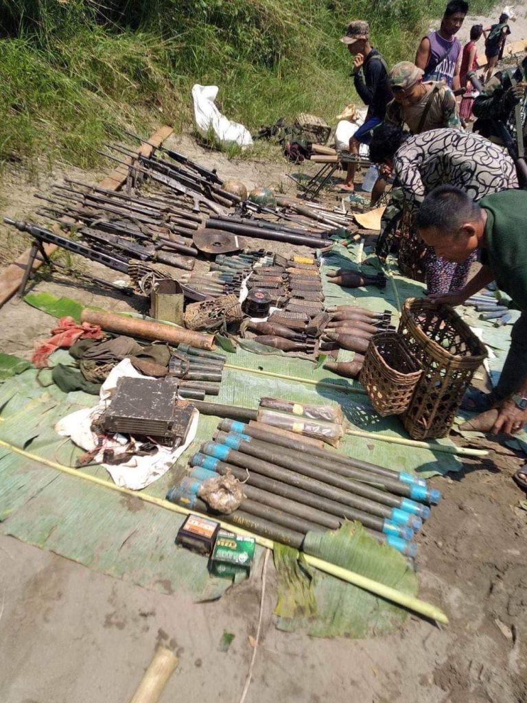 မယ်ခါးထာ့စခန်းသိမ်းတိုက်ပွဲ၌ လက်နက် ၂၃လက်နှင့်ကျည်မျိုးစုံ ၃၃၀၀ ကျော်သိမ်းဆည်းရရှိ
