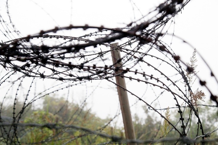 တောင်မြောက်နှစ်နိုင်ငံကြား DMZ (Demilitarized Zone)ရဲ့ အဓိပ္ပာယ်အနက်ရှိုင်းဆုံးသံဆူး ကြိုးစည်းရိုး။