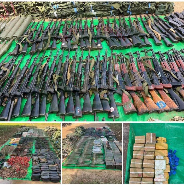 လက်နက်၊ခဲယမ်းအများအပြား ထောက်ပို့ထားသည့် လားရှိုးရှိ စစ်ကောင်စီတပ်စခန်း၂ ခုကို TNLA သိမ်းပိုက်