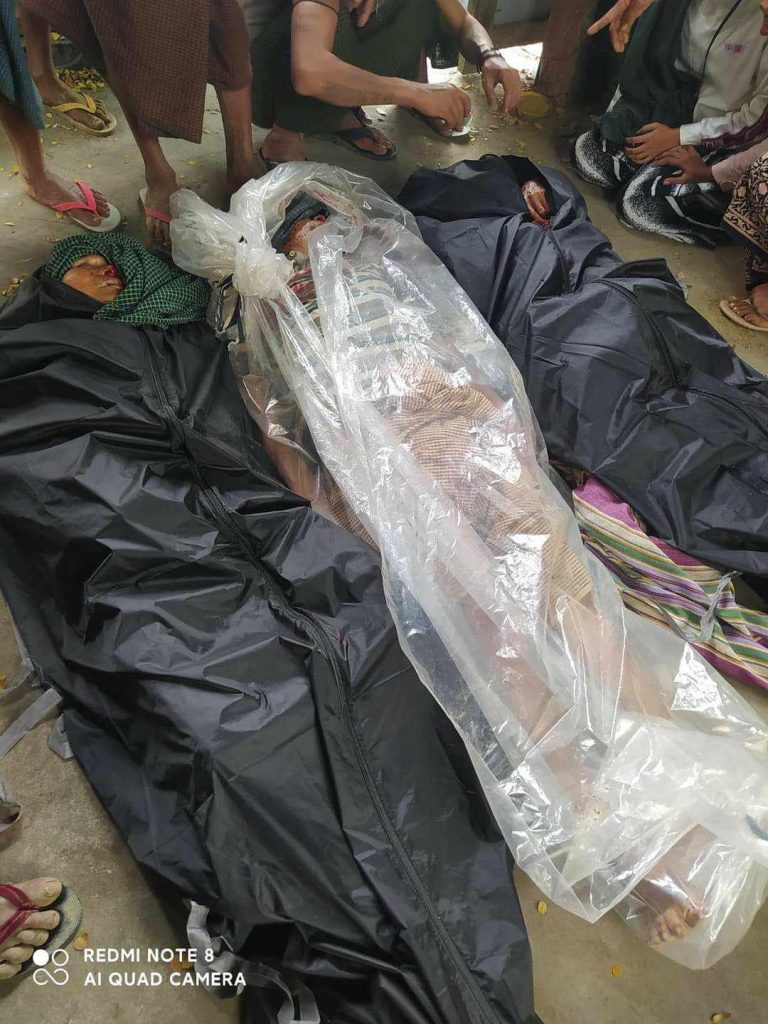 လက်နက်ကြီး ထိမှန်မှုကြောင့် မုံရွာဒေသခံ ၄ ဦးသေဆုံး