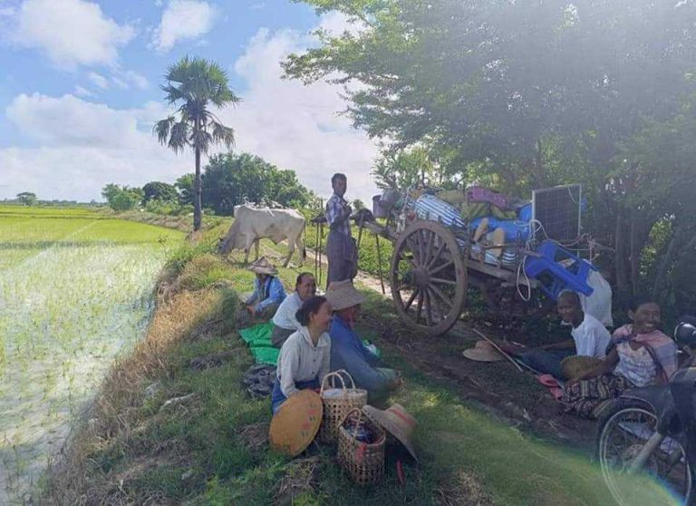 ခင်ဦးမြို့နယ်က ကျေးရွာ ၆ ရွာကို စစ်ကောင်စီနှင့် ပျူစောထီးများ မီးရှို့