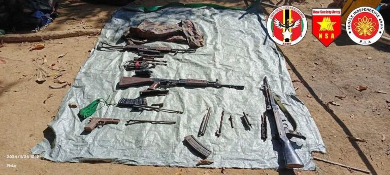 အမ်းမြို့သိမ်းတိုက်ပွဲမှထွက်ပြေးလာသည့် စစ်သုံ့ပန်း ၁၂ဦး လက်နက်နှင့်တကွ ဖမ်းမိ