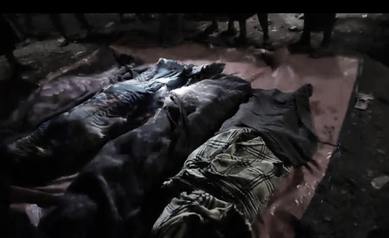 ကုန်စုံဆိုင် လေကြောင်းဗုံးကြဲခံရ၍ အမျိုးသမီး သုံးဦးအပါအဝင် ဒေသခံ ခြောက်ဦး သေဆုံး