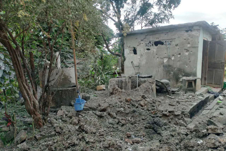 နောင်ချိုမြို့နယ်အား လေကြောင်းမှ ဗုံး ၁၁ လုံး တိတိ ကြဲချ