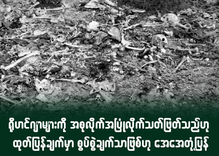 ရိုဟင်ဂျာများကို အစုလိုက်အပြုံလိုက် သတ်ဖြတ်သည်ဟု ထုတ်ပြန်ချက်မှာ စွပ်စွဲချက်သာ ဖြစ်ဟု အေအေတုံ့ပြန်