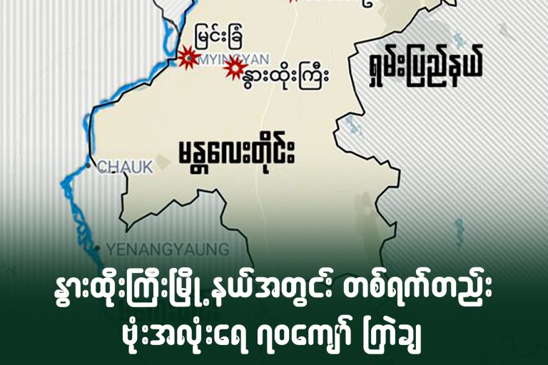နွားထိုးကြီးမြို့နယ်အတွင်း တစ်ရက်တည်း ဗုံးအလုံးရေ ၇၀ ကျော် ကြဲချ