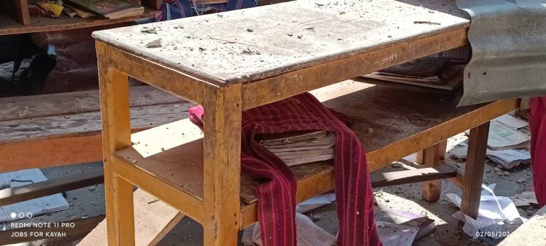 ၅ နှစ်အတွင်း လေကြောင်းတိုက်ခိုက်မှုကြောင့် ကရင်နီပြည်ရှိ စာသင်ကျောင်း ၁၆ ကျောင်း ပျက်စီးဆုံးရှုံး